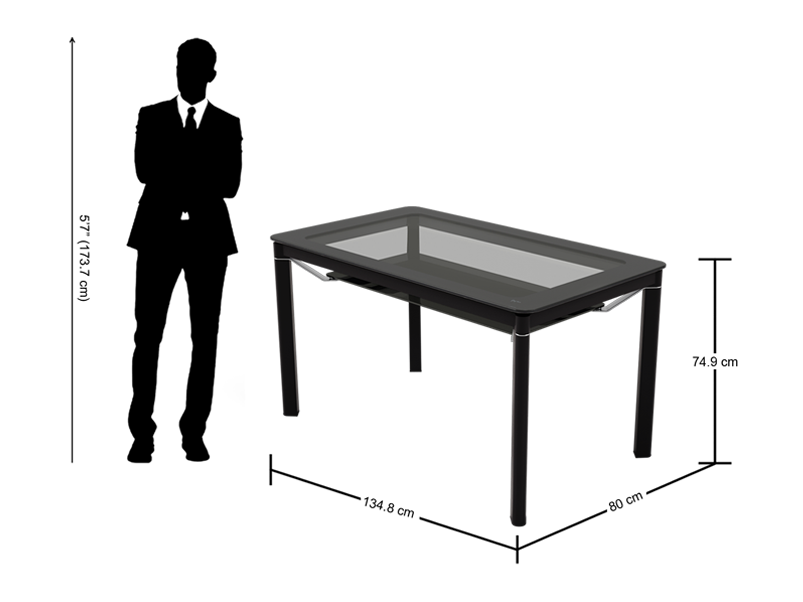 Steel Dinning Table size